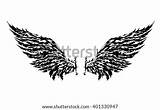 Wings Broken Vector Shutterstock Stock Background Feather Pattern Preview Drawn Illustration Hand Style sketch template