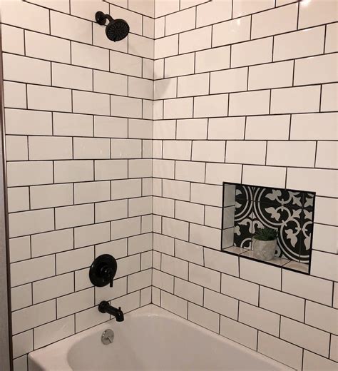 white subway tile charcoal grout ideas   woodendecor