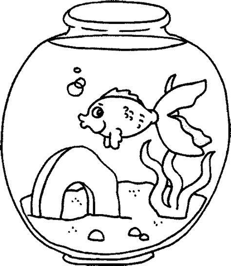 fish tank colouring pages