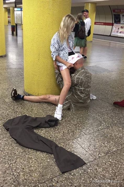 public pussy eating at subway station porned up