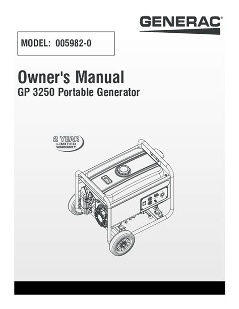 owners manual gp  portable generator model   omar vargas academiaedu