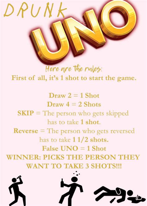 drunk uno rules printable freeprintabletmcom