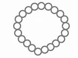Necklace Clipart Pearl Cliparts Clip Bracelet Circle Pearls Bracelets Border Library Coloring Diamond Jewelry Svg sketch template