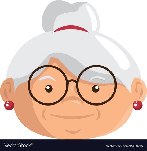 cartoon grandmother icon royalty free vector image