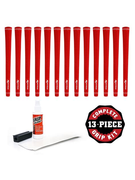 karma velour red golf club grip kit  standard grips solvent  sided tape walmartcom