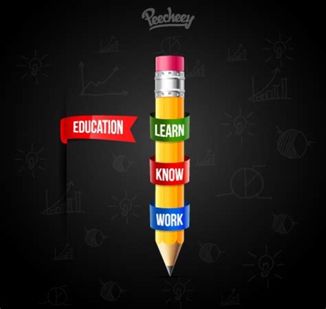 education poster   pencil vectors graphic art designs  editable ai eps svg format