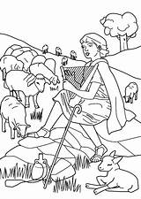 Coloring Shepherd Pages David Sheep Boy Shepherds Bible Angels Color Testament Old Kids Choose Board sketch template
