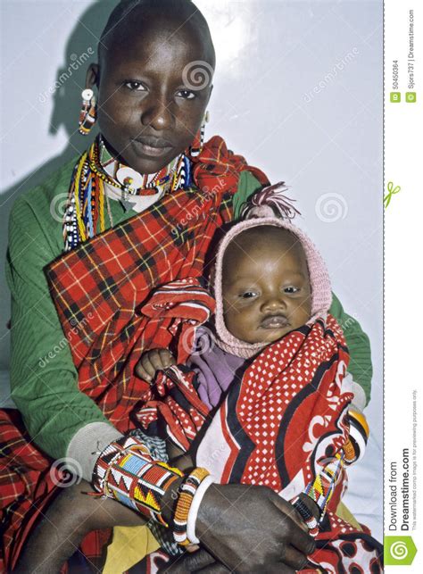 group portrait kenyan maasai mother and daughter editorial stock image image 50450364