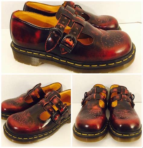 cherry red women   martens mary janes   england dr   uk  docmartensoutfit