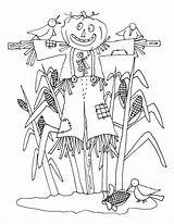Scarecrow Cornfield Coloring Digi Stamps Dearie Dolls Pages Field Visit Scarecrows Posted Am Corn sketch template