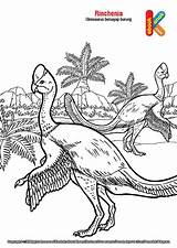 Dinosaurus Mewarnai Rinchenia Burung Lambeosaurus Bersayap sketch template