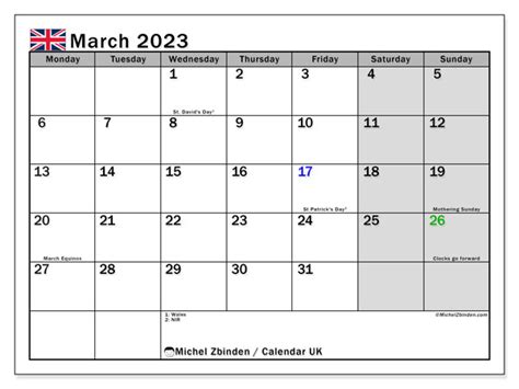 march  printable calendar ss michel zbinden uk