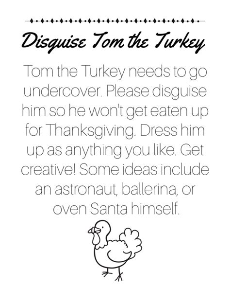 disguise  turkey template  printable
