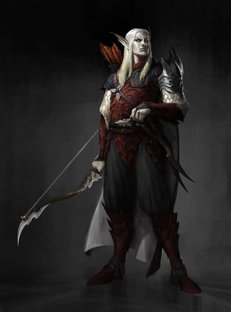 white elf cesar rosolino dark elf elf warrior character art