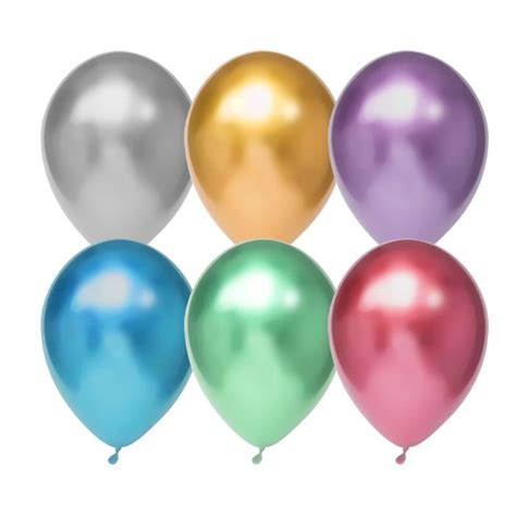 chrome ballonnen mix kleuren  stuks feestbazaarnl