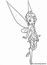 Coloring Tinkerbell Birthday sketch template
