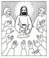 Eucaristia Dibujos Discipulos Celebra Jueves Jesús Cristianas Eucaristía Construyendo Lavado Apóstoles última sketch template