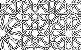 Islamic Alhambra Granada Tiling sketch template