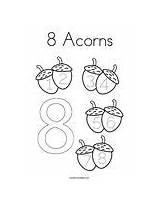 Acorns Coloring Change Template sketch template