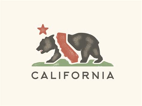 california bear flag  gregory grigoriou dribbble dribbble