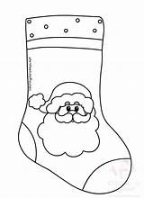 Christmas Stocking Template Santa Stockings Coloring Large Posted sketch template