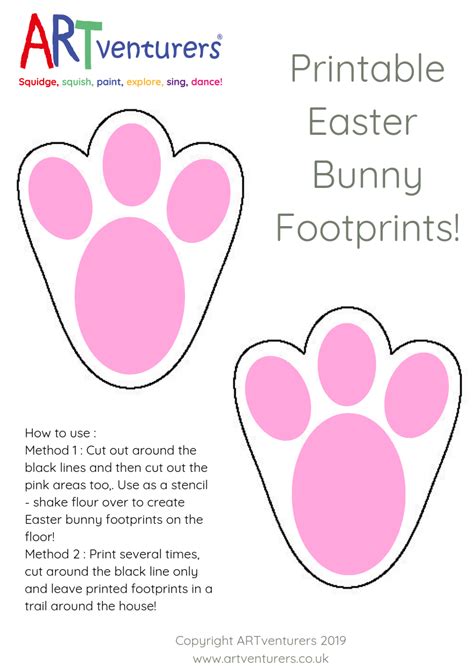 printable bunny feet template  printable templates