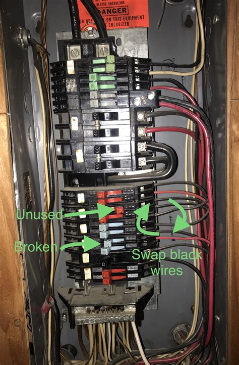 electrical connect  black wire   breaker   red      circuit