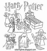 Lego Potter Harry Coloring Pages Printable City Hogwarts Color Kids Halloween Drawing Activities Clipart School Minifigures Lovegood Linda Draw sketch template