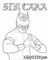 Coloring Pages Wwe Sin Cara Wrestling Printable Color Hardy Vector Wrestlers Jeff Cena John Print Lucha Smackdown Reigns Roman Dean sketch template