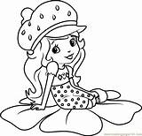 Strawberry Shortcake Coloring Drawing Getdrawings sketch template