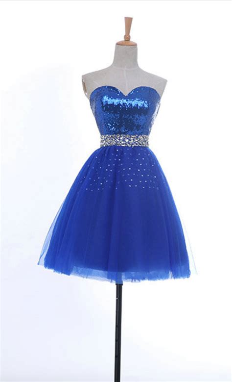sequin royal blue pearl organza cocktail party short micro special moment girl evening gowns