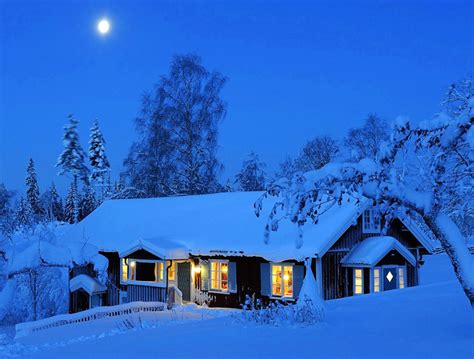 moonlight winter house wallpaper  hd winter images