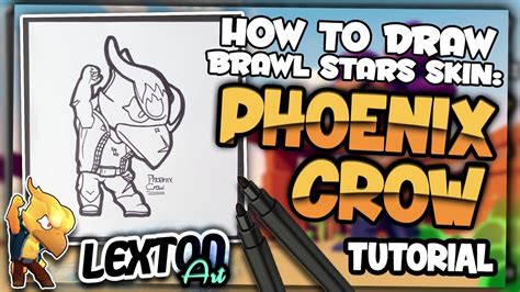 How To Draw Phoenix Crow Brawl Stars Skin Lextonart