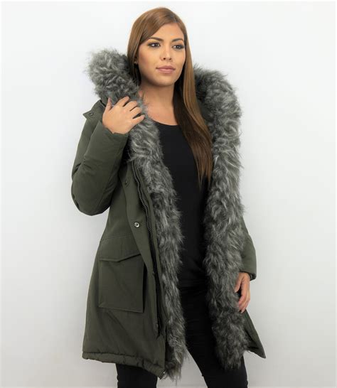 imitatie bontjas dames parka lange winterjas onlinewinterjasnl