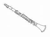 Clarinet Drawing Coloring Pages Kids Print Getdrawings sketch template