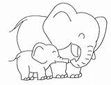 Elephant Baby Coloring Mother Drawing Her Pages Cartoon Mom Elephants Animal Colour Animals Father Netart Colouring Getdrawings Color Clip Easy sketch template