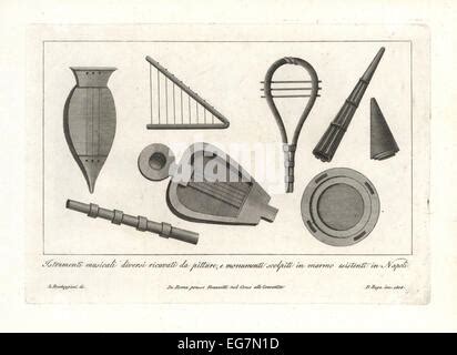 ancient roman musical instruments stock photo alamy