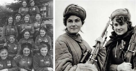 12 russian women snipers responsible for the death of 775 german soldiers during ww 2 ht