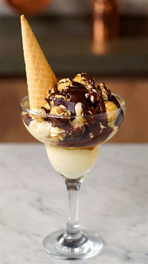 confira  receita de sundae  caramelo  pipoca  tastemade sundae recipes ice cream