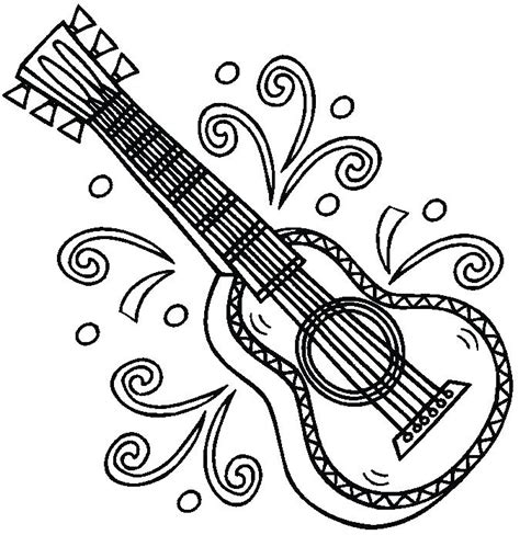 guitar printable coloring pages  getdrawings