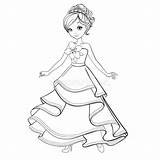 Princess Coloring Book Beauty Vector Beautiful Stock Illustration Drawing Preview Getdrawings sketch template
