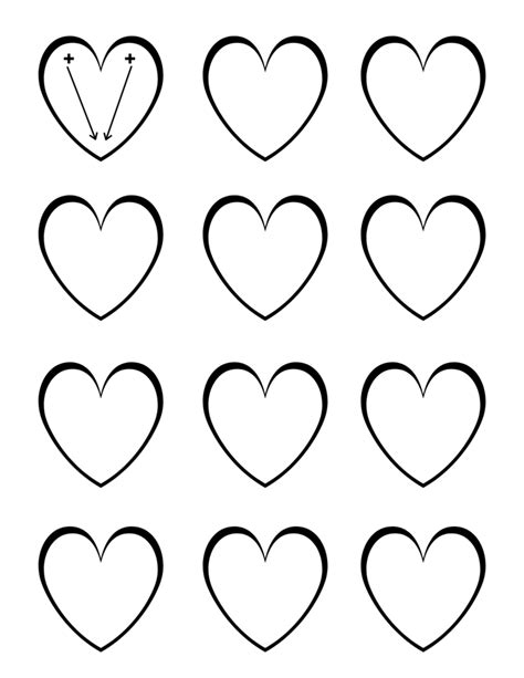 heart macaron template