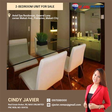 pd antel spa residences makati city  bedroom unit  sale