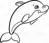 Coloring Pages Baby Dolphin Porpoise Cute Getcolorings Printable Getdrawings sketch template