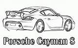 Porsche Coloring Pages Colouring Cayman Library Clipart Coloringhome sketch template