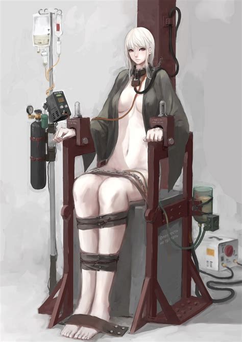 jittsu original highres 1girl albino bad proportions bdsm