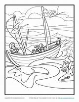 Coloring Paul Pages Apostle Shipwreck Bible Shipwrecked Storm School Sunday Barnabas Silas Missionary Kids Jesus Boat Craft Color Printable Activity sketch template