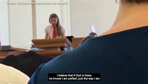 Mormon Girl Coming Out In Front Of Congregation Has Microphone Cut Off