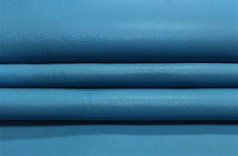 blue leather fabric genuine leather material blue natural etsy