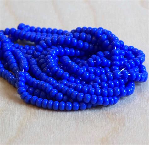 Opaque Medium Blue 6 0 Czech Glass Seed Beads Preciosa Classic Blue